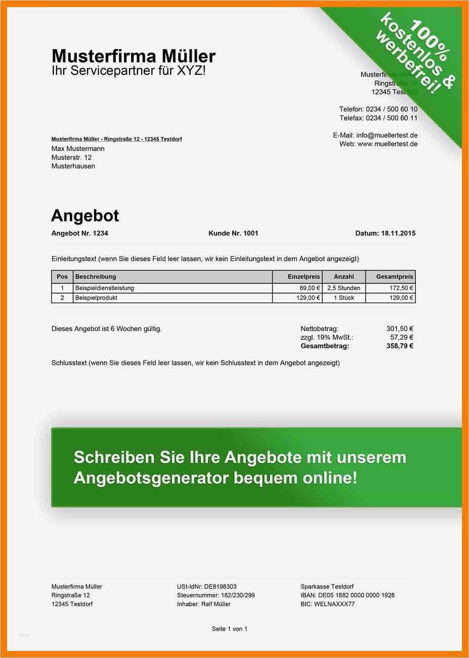 Angebot Vorlage Pdf Erstaunlich 5 Vorlage Angebotsschreiben
