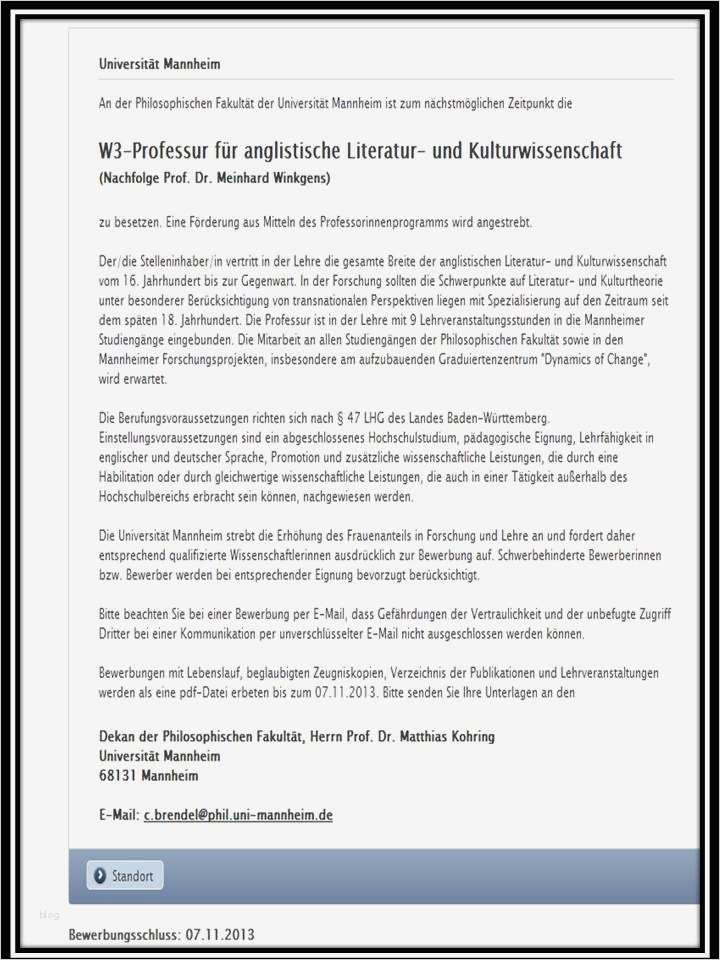 Anschreiben Ausschreibung Vorlage Best Of Blacklist Männerdiskriminierung An Hochschulen