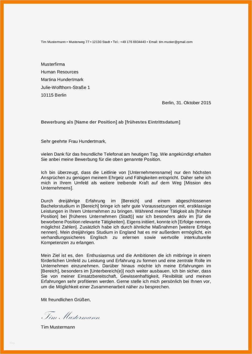 Anschreiben Vorlage Pdf Inspiration Inspirierende 30 Anschreiben Vorlage Word Meinung Für