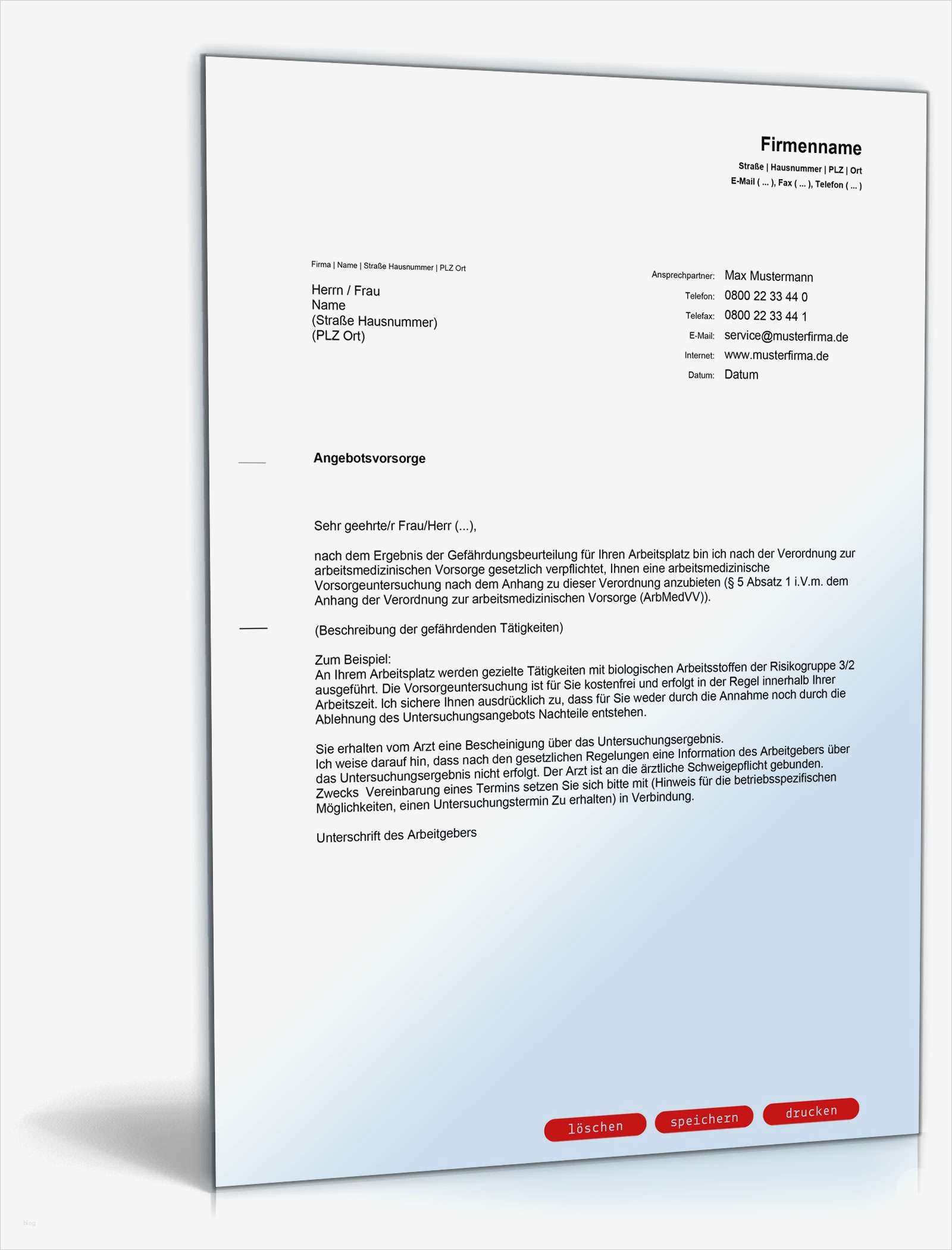 Anschreiben Vorlage Pdf Luxus Anschreiben Arbeitsmedizinische Angebotsvorsorge
