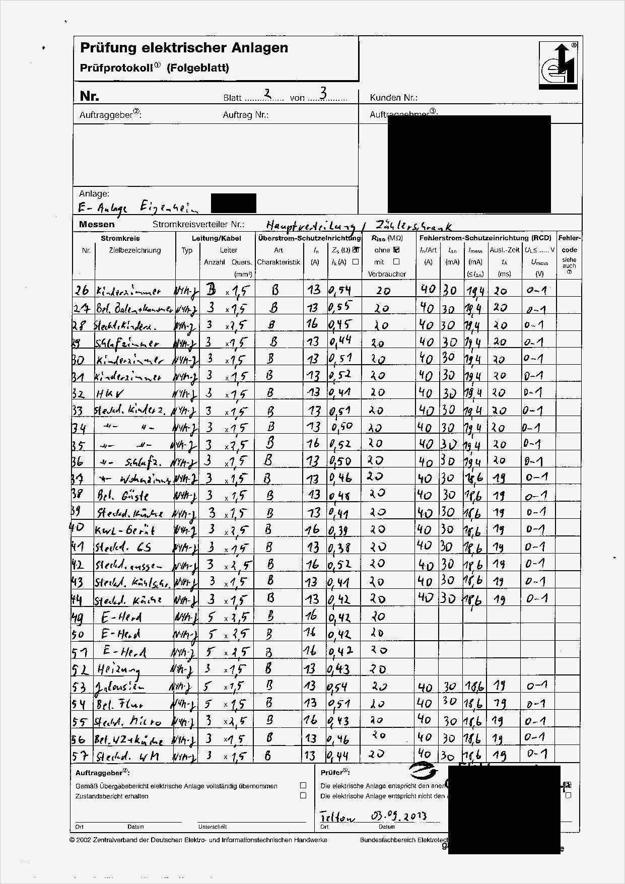Protokolle erhalten Elektro Heizung