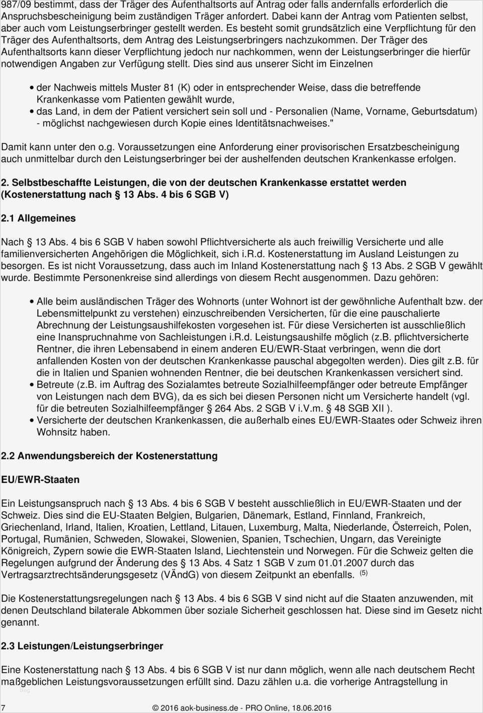 Antrag Kostenerstattung Psychotherapie Vorlage Erstaunlich Inhaltsübersicht Auslandsaufenthalt Leistungen normen
