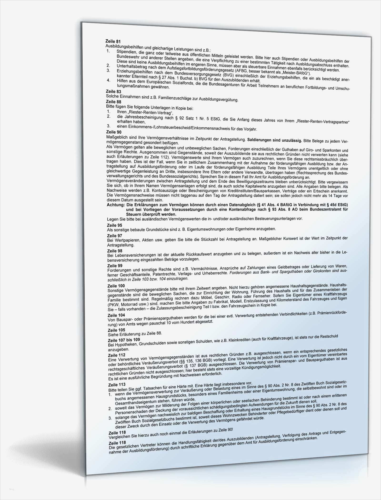 Antrag Teilerlass Meister Bafög Vorlage Süß Antrag Auf Ausbildungsförderung