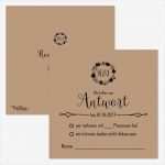 Antwortkarte Hochzeit Vorlage Beste Quadratische Antwortkarten Vintage Style Hochzeit Drucken