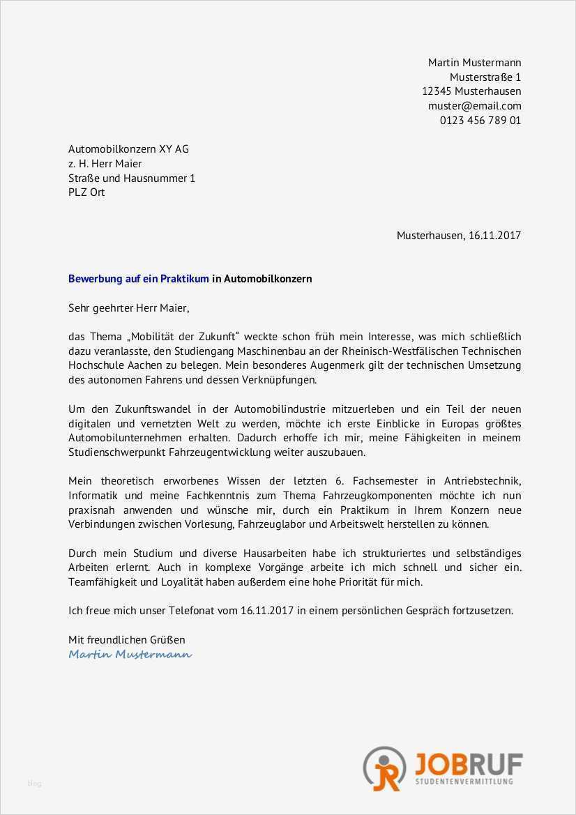 Aok Praktikum Bewerbung Vorlage Erstaunlich Bewerbung Für Ein Praktikum Im Studium