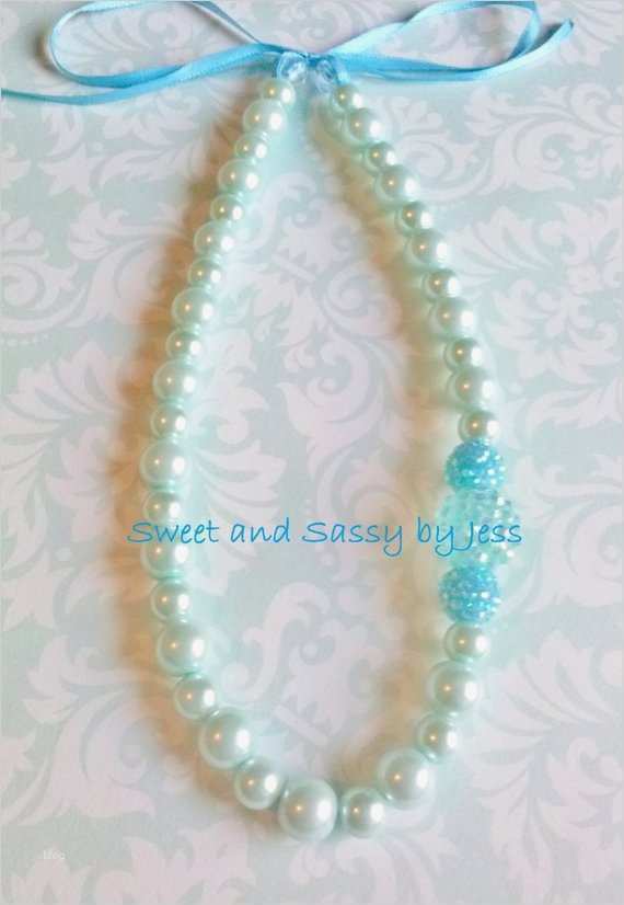 Aqua Pearls Vorlagen Wunderbar Aqua Pearl Necklace toddler Pearl Necklace Kids Pearl