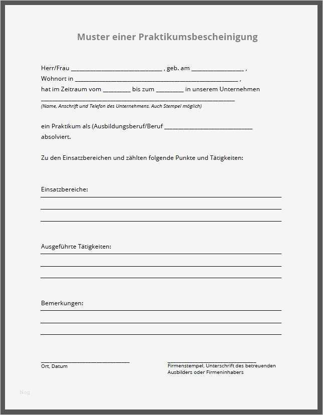 Arbeitsbescheinigung Vorlage Arbeitgeber Best Of Kostenlose Vorlage Einer Praktikums Bescheinigung