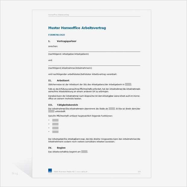 Arbeitsbescheinigung Vorlage Arbeitgeber Hübsch Muster Arbeitsvertrag Homeoffice