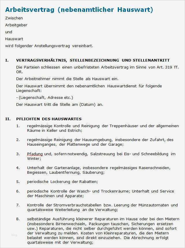 Arbeitsvertrag Vollzeit Unbefristet Vorlage Erstaunlich Arbeitsvertrag Vorlage Muster Nach Schweizer Recht Zum