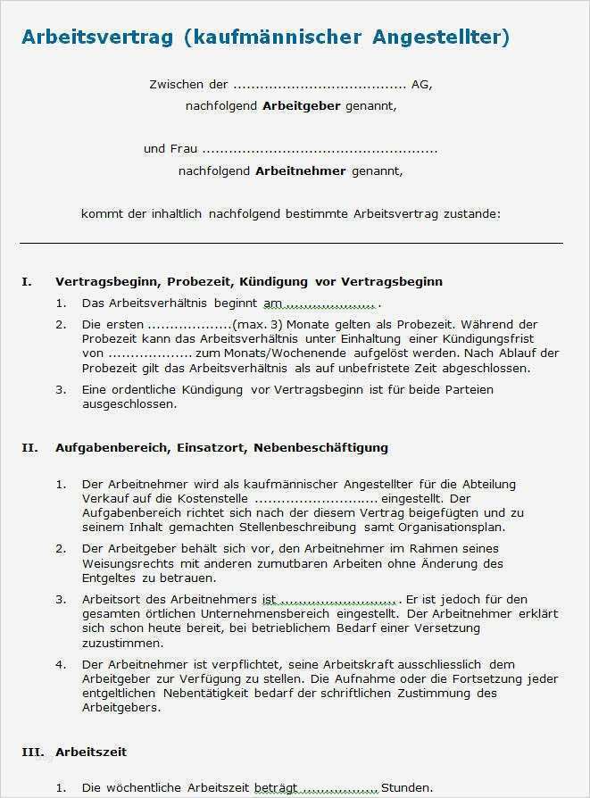 Arbeitsvertrag Vollzeit Unbefristet Vorlage Inspiration Arbeitsvertrag Unbefristet Muster Nach Schweizer Recht