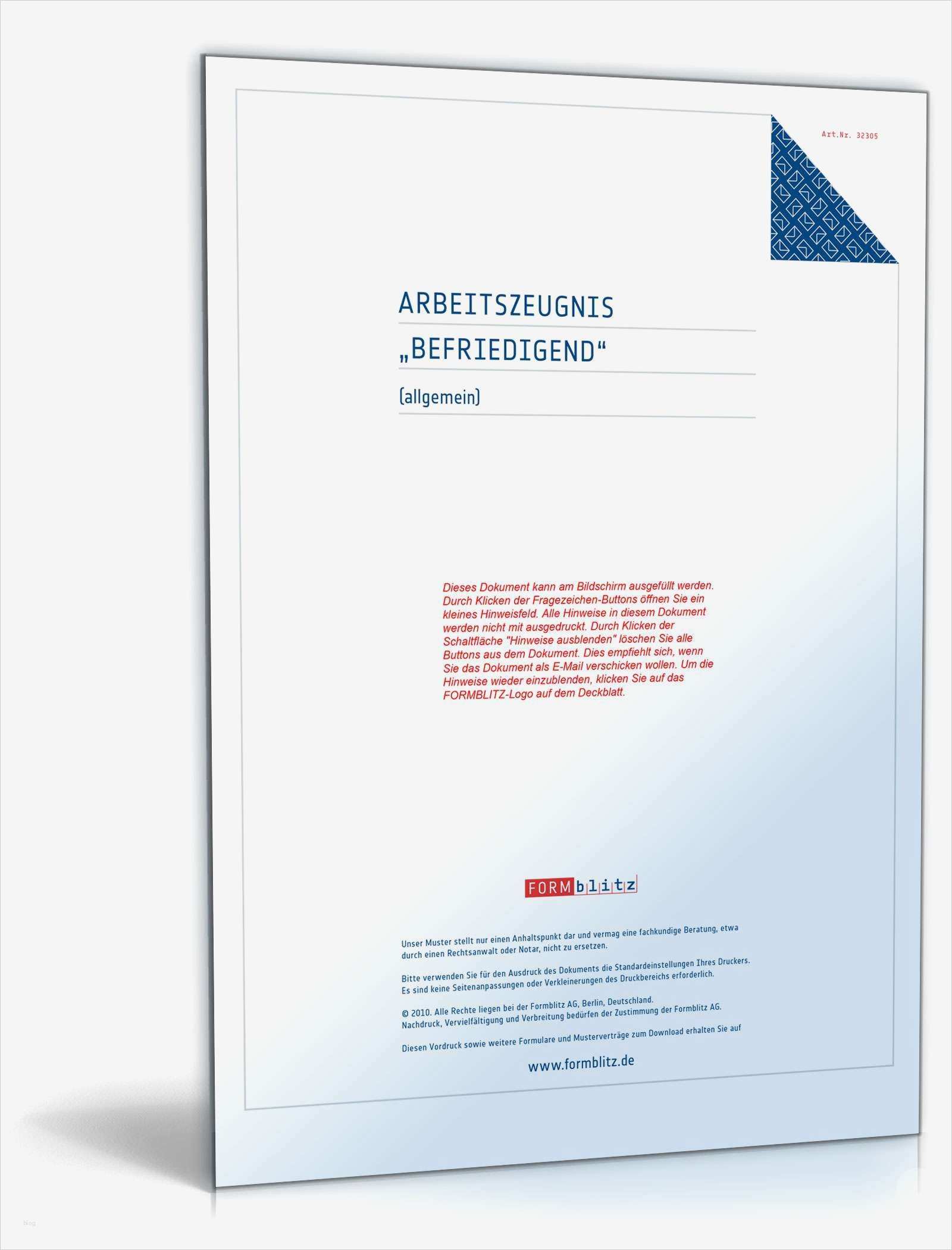 Arbeitszeugnis Vorlage Pdf Elegant Dienstzeugnis Note Drei Bzw "befriedigend" Muster