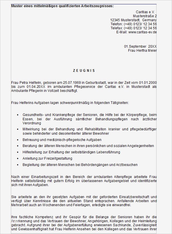 32 Best Of Arbeitszeugnis Vorlagen Gratis Abbildung 2 Ambulante Pflegerin Zeugnis Sofort Download