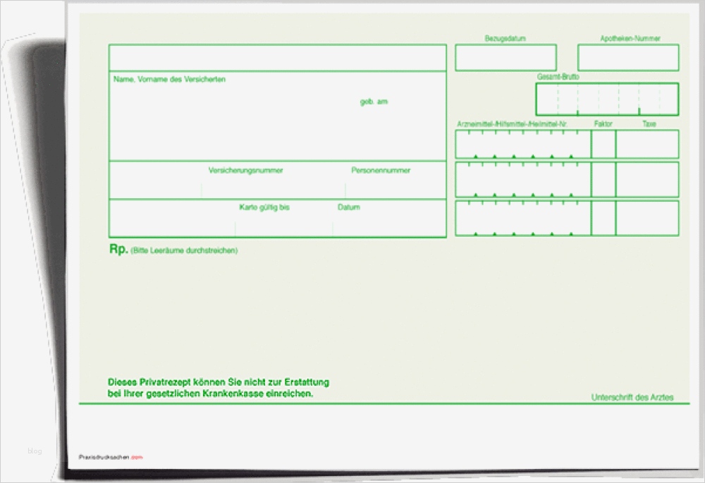Arztrezept Vorlage Word Gut 1 000 Stk Grünes Rezept