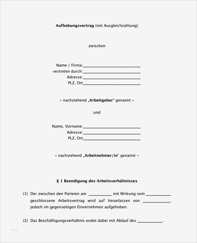 Aufhebungsvertrag Vorlage Mietvertrag Schön Aufhebungsvertrag Mit Abfindung Vorlage Als Download