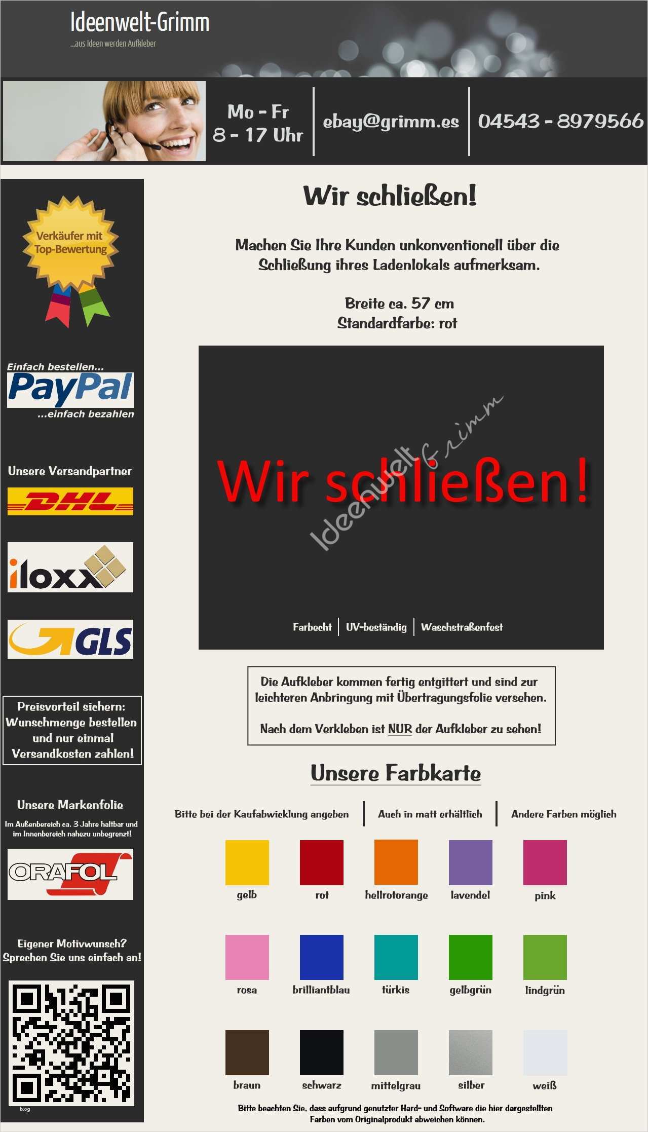 Aufkleber Nach Vorlage Angenehm Aufkleber Wir Schließen Schaufenster Deko Neu