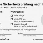 Aufkleber Nach Vorlage Genial Prüfung Elektrischer Maschinen Nach Dguv V3