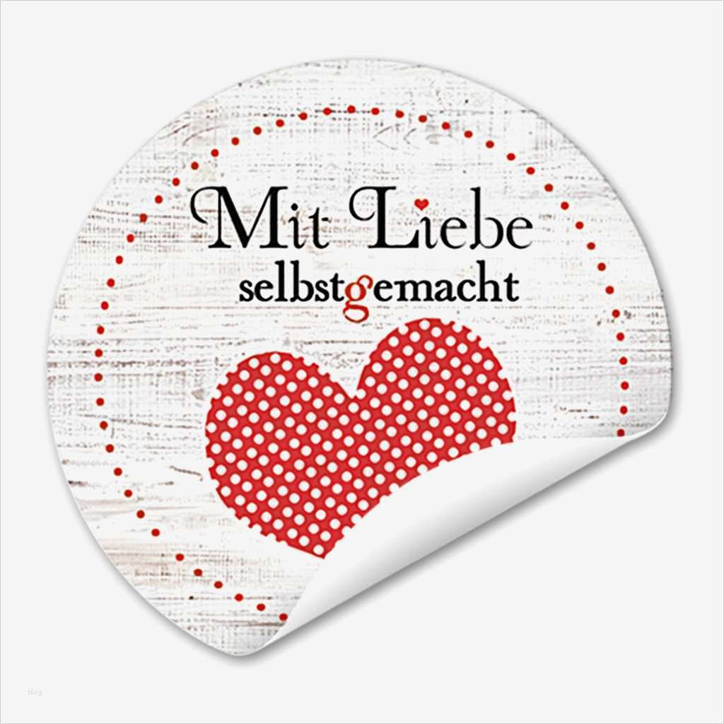 Aufkleber Nach Vorlage Großartig Aufkleber "mit Liebe Selbstgemacht" Mit Rotem Herz Rund 4