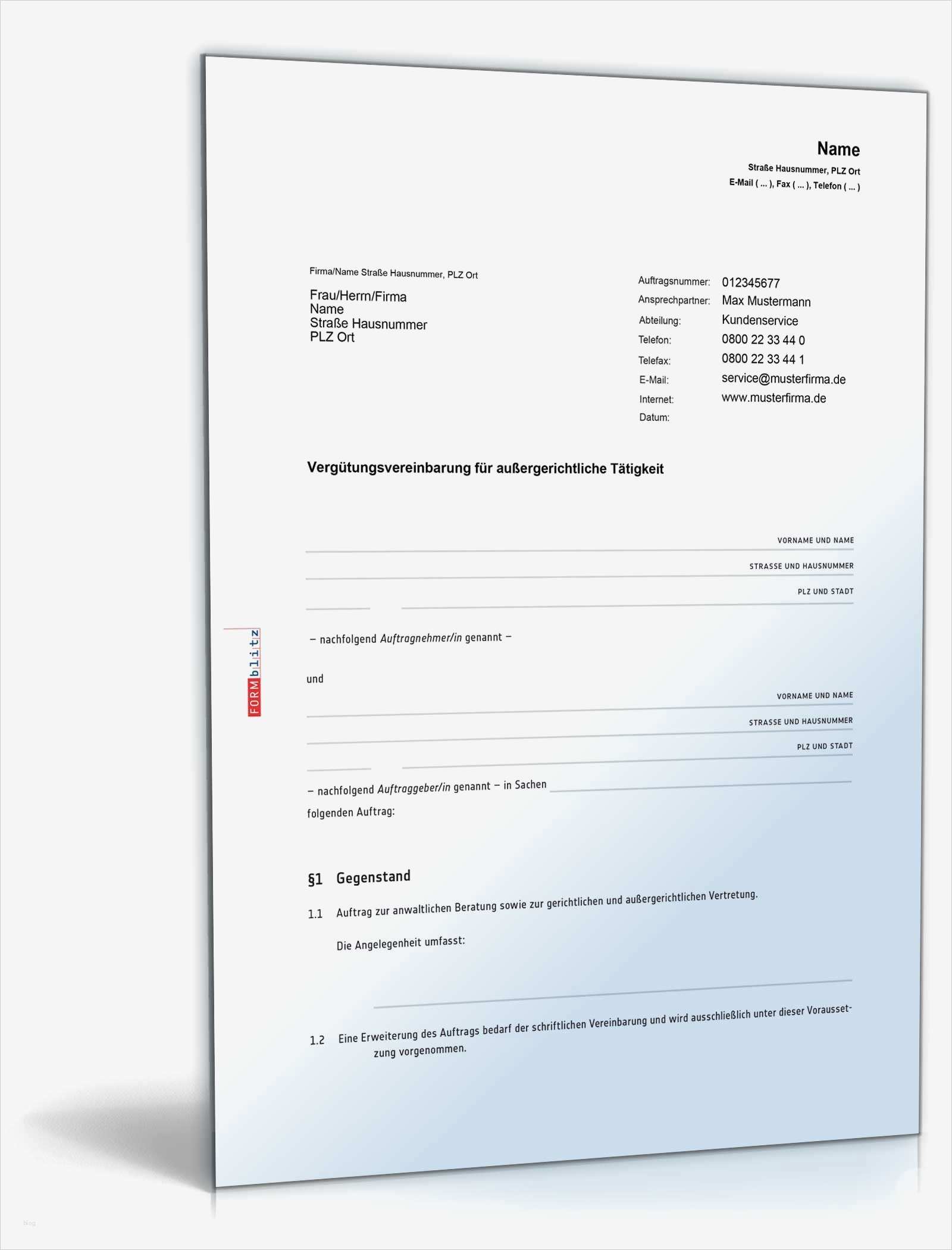 Auftrag rechtliche Vertretung