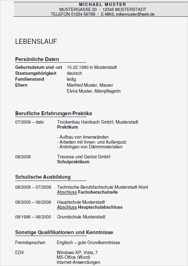 Ausbildung Bewerbung Vorlagen Luxus Bewerbung Ausbaufacharbeiter Ausbildung sofort Download