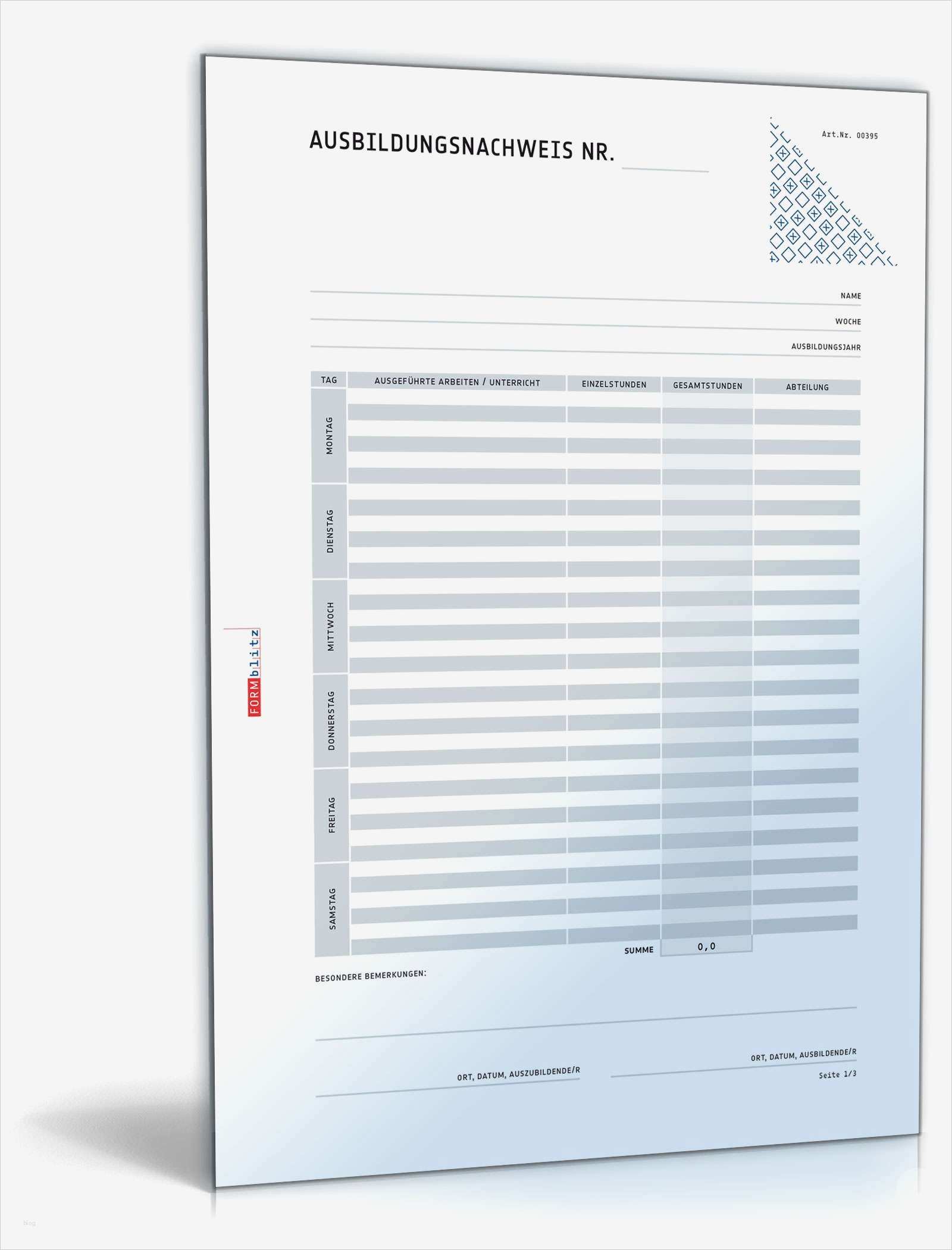 Ausbildungsnachweis Vorlage Pdf Erstaunlich Ausbildungsnachweis Muster Vorlage Zum Download