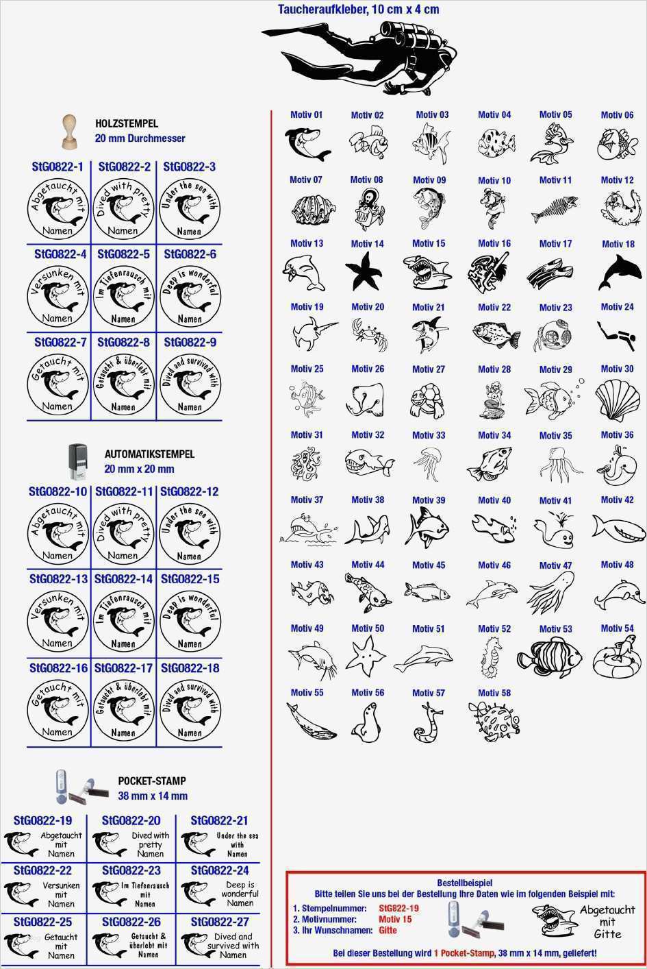 Außergerichtliche Einigung Vorlage Schön Taucherstempel 3 Stempeltypen 63 Motive Aufkleber