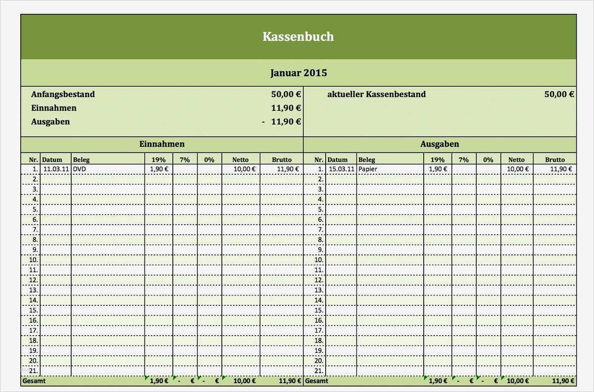 Ausgaben Einnahmen Excel Vorlage Angenehm 7 Einnahmen Ausgaben Rechnung Vorlage Leicht