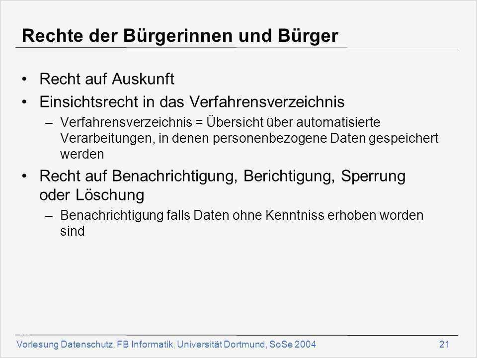 Auskunft Personenbezogene Daten Vorlage Angenehm Kapitel Der Vorlesung Datenschutz Und Informationelle