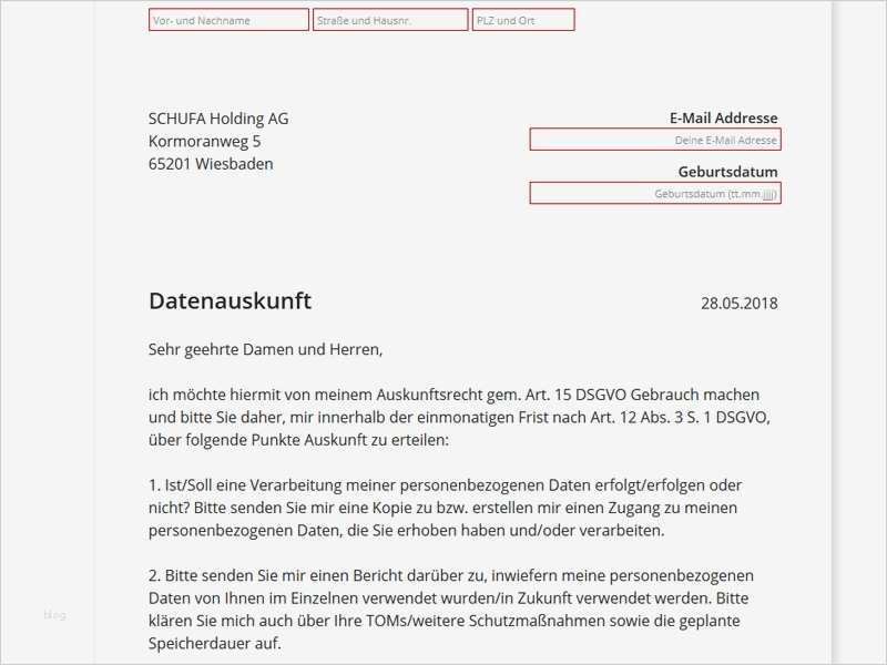 Auskunft Personenbezogene Daten Vorlage Genial Datenauskunft Schufa Vorlage Download Chip