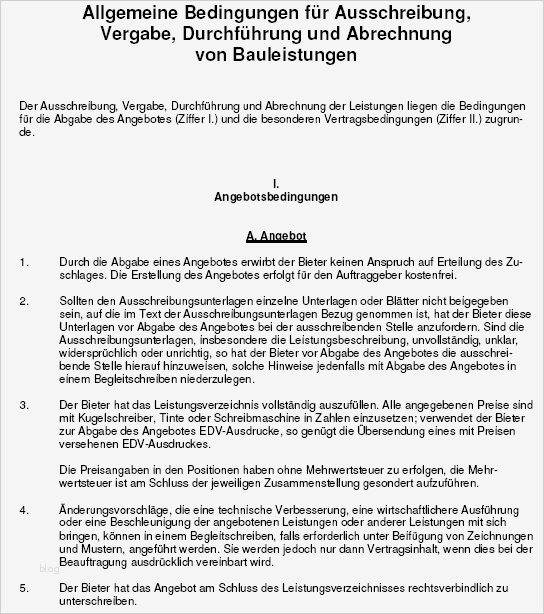 Ausschreibung Hausbau Vorlage Luxus Allgemeine Bedingungen Agb Ausschreibung Von Bauleistungen