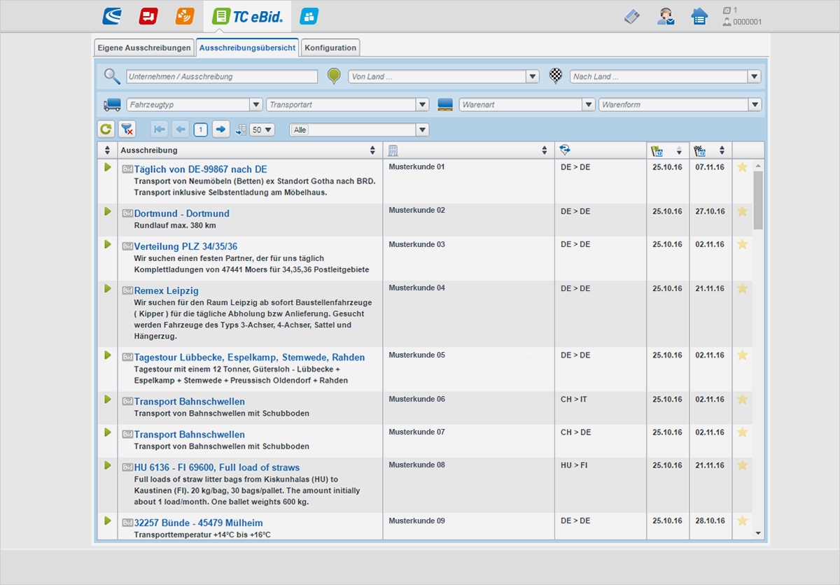 Ausschreibung Spedition Vorlage Genial Ausschreibungslösung