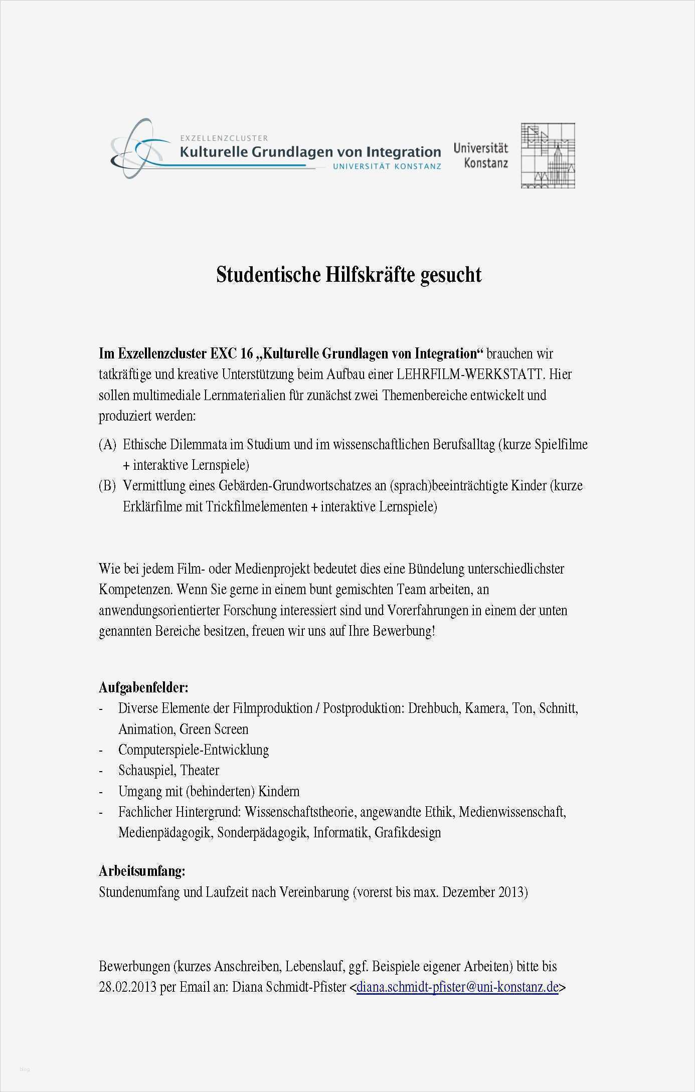 Ausschreibung Vorlage Word Erstaunlich Bewerbung Anschreiben Studentische Hilfskraft