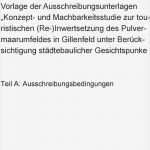 Ausschreibung Vorlage Word Genial Vorlage Der Ausschreibungsunterlagen Konzept Und