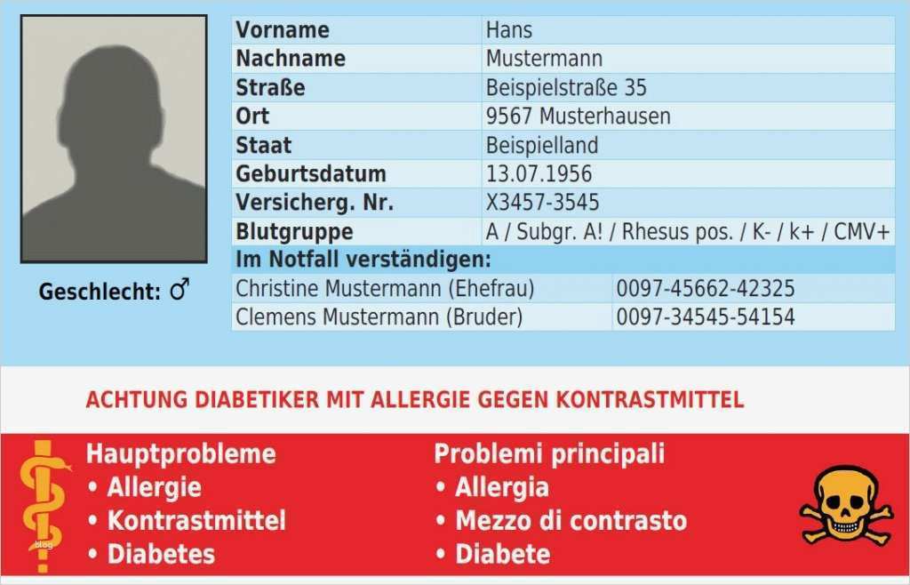 Ausweis Vorlagen Zum Ausdrucken Wunderbar Notfall Ausweis Allergy