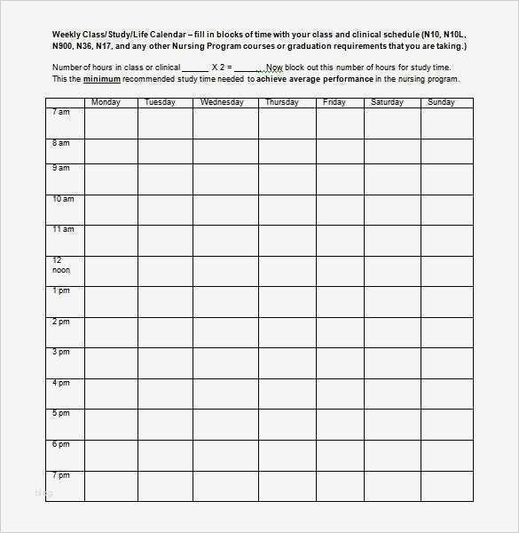 Bab Excel Vorlage Best Of Weekly School Schedule Printable