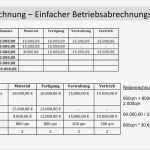 Bab Excel Vorlage Genial Einfacher Betriebsabrechnungsbogen Bab Berechnung