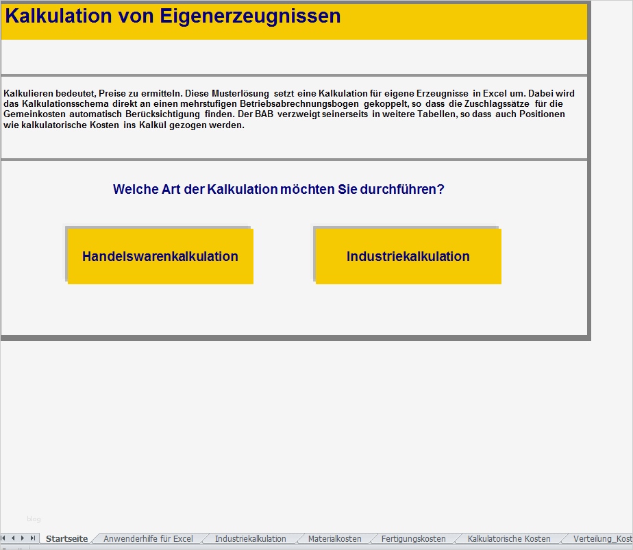 Bab Excel Vorlage Süß Kalkulation Von Eigenerzeugnissen Excel Vorlage Zum Download