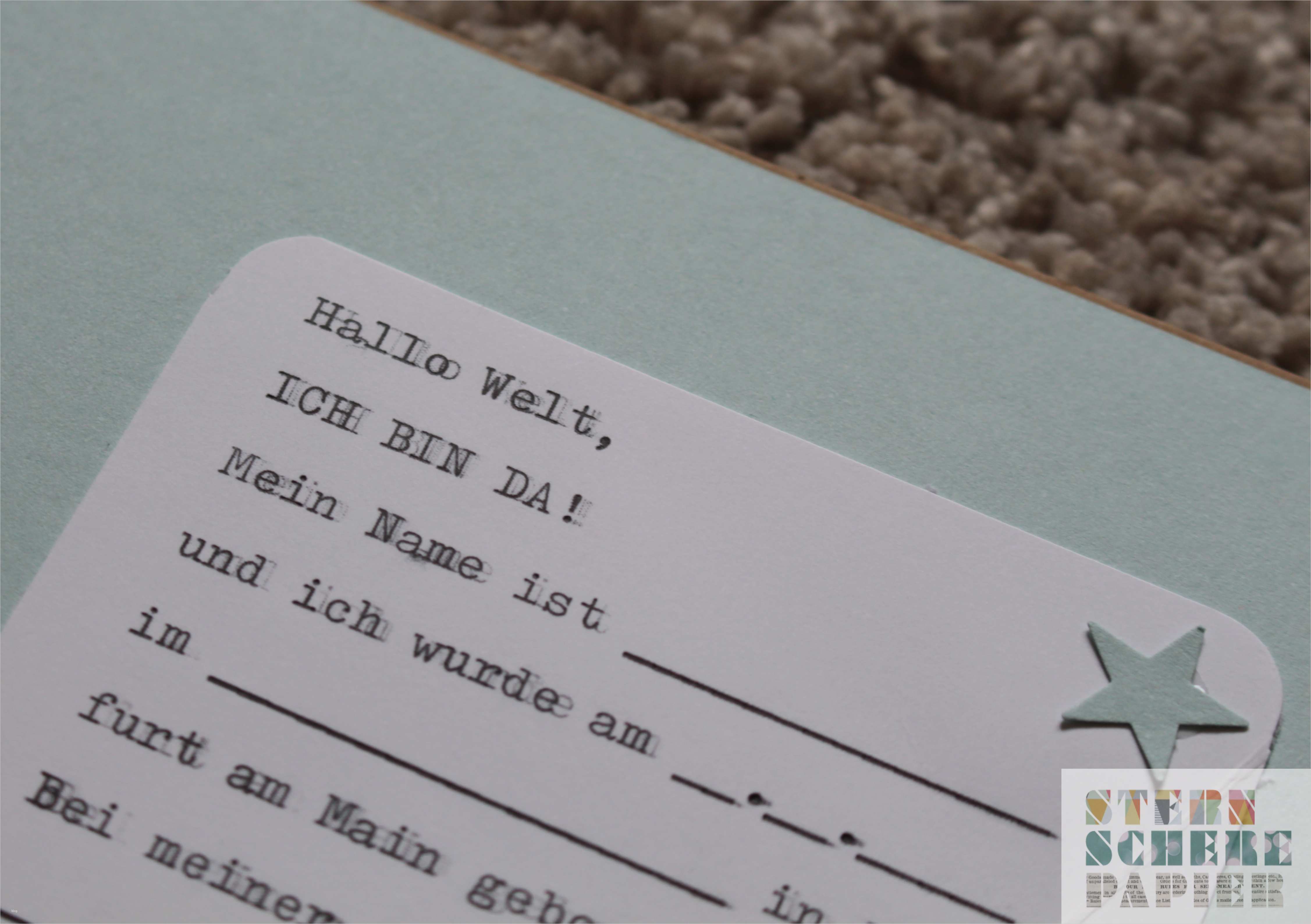 Babyalbum Selbst Gestalten Vorlagen Wunderbar Ein Babyalbum In Himmelblau – Sternscherepapier