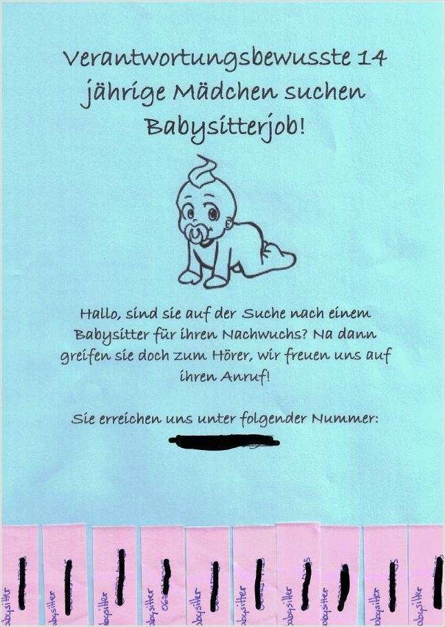 Babysitter Flyer Vorlage Deutsch Cool Babysitten Flyer Arbeit Baby Babysitting
