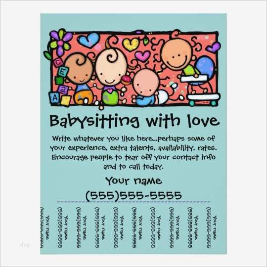 Babysitter Flyer Vorlage Deutsch Elegant Littlegirlie Child Care Custom Tear Sheet Flyer
