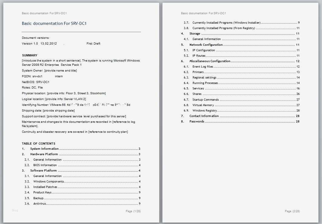 Backup Dokumentation Vorlage Großartig Dokumentation It Peak