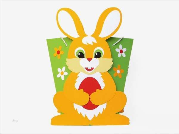 Basteln Mit tonkarton Vorlagen Elegant Osterdeko Basteln Geschenktasche Hase