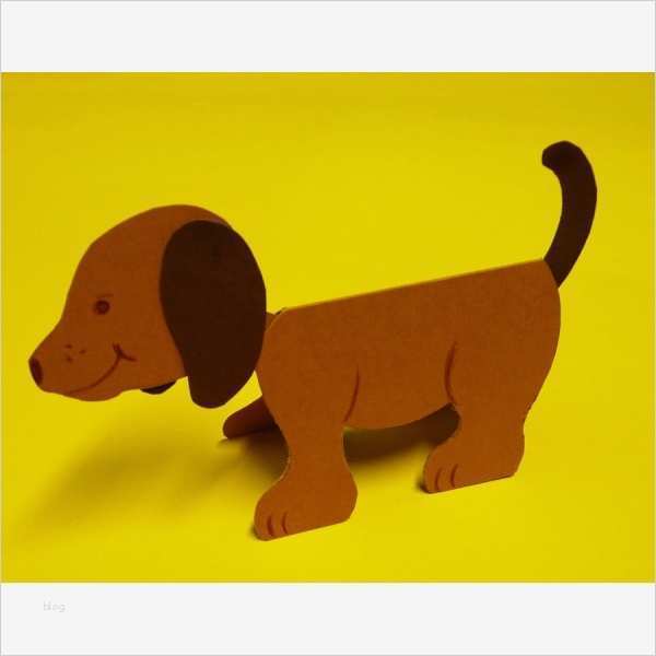 Basteln Mit tonkarton Vorlagen Erstaunlich Basteln Hund