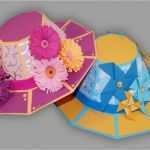 Basteln Mit tonkarton Vorlagen Inspiration sommerhut Aus Papier Basteln Anleitung Und Schablonen