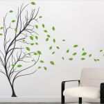 Baum An Wand Malen Vorlagen Hübsch Wandtattoo Baum Mit Blättern Im Wind