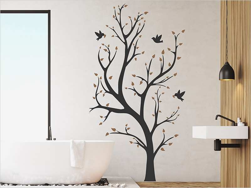 Baum An Wand Malen Vorlagen Wunderbar Wandtattoo Baum Mit Vögeln Und