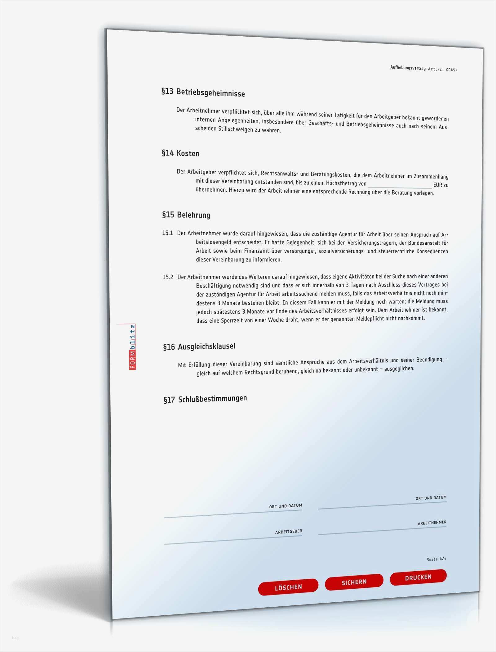 Beendigung Arbeitsverhältnis Vorlage Fabelhaft Aufhebungsvertrag Arbeitsverhältnis