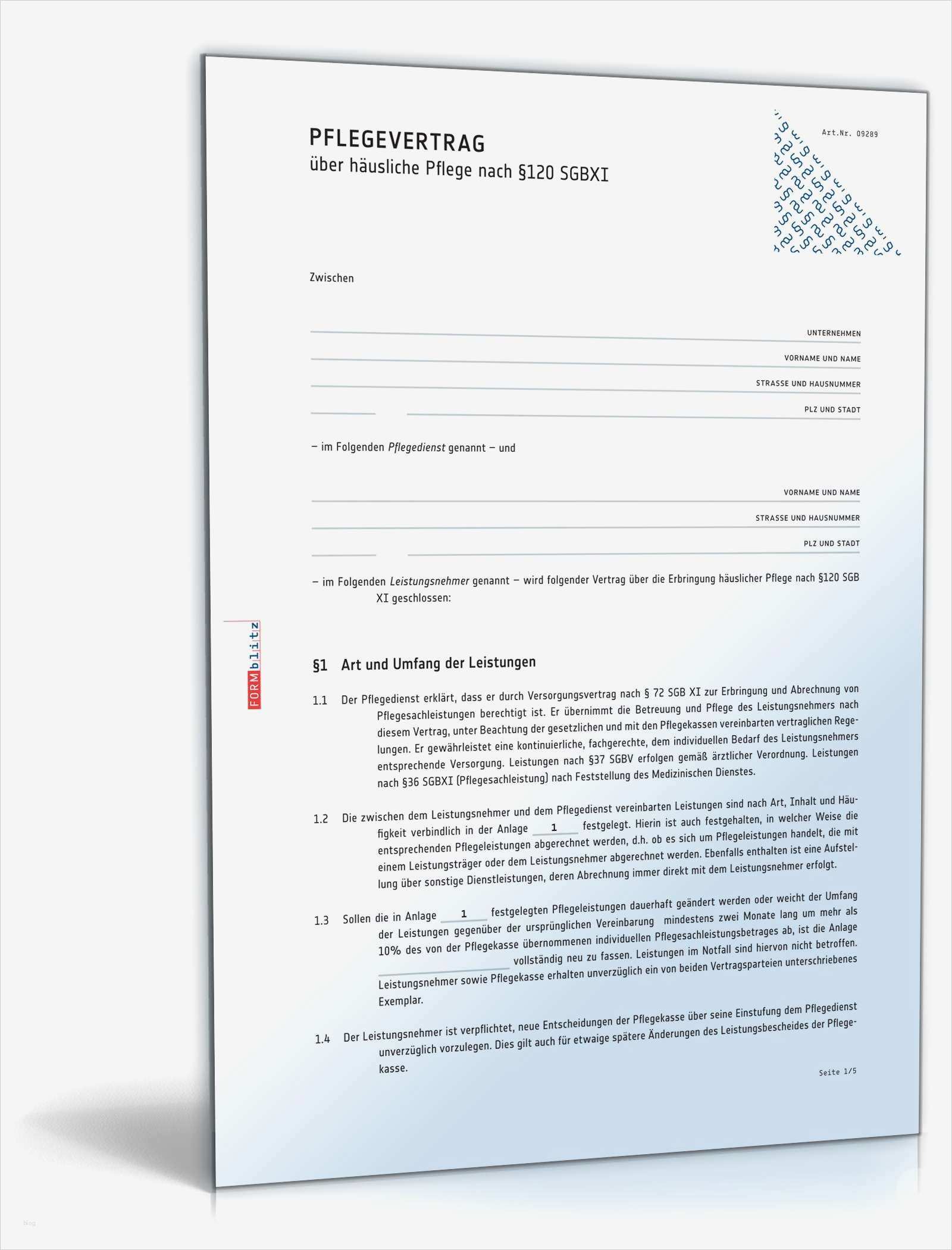 Beendigung Arbeitsverhältnis Vorlage Luxus Pflegevertrag über Häusliche Pflege