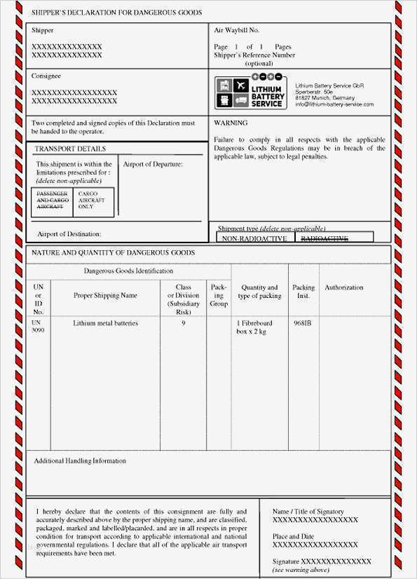 Beförderungspapier Adr Vorlage Bewundernswert so Funktionierts