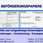 Beförderungspapier Adr Vorlage Download Elegant BefÖrderungspapiere Hilfe Oder Bußgeldbelegte
