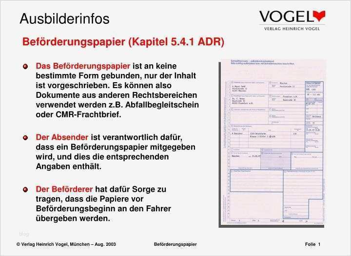 Beförderungspapier Adr Vorlage Download Hübsch Ppt Beförderungspapier Kapitel 5 4 1 Adr Powerpoint